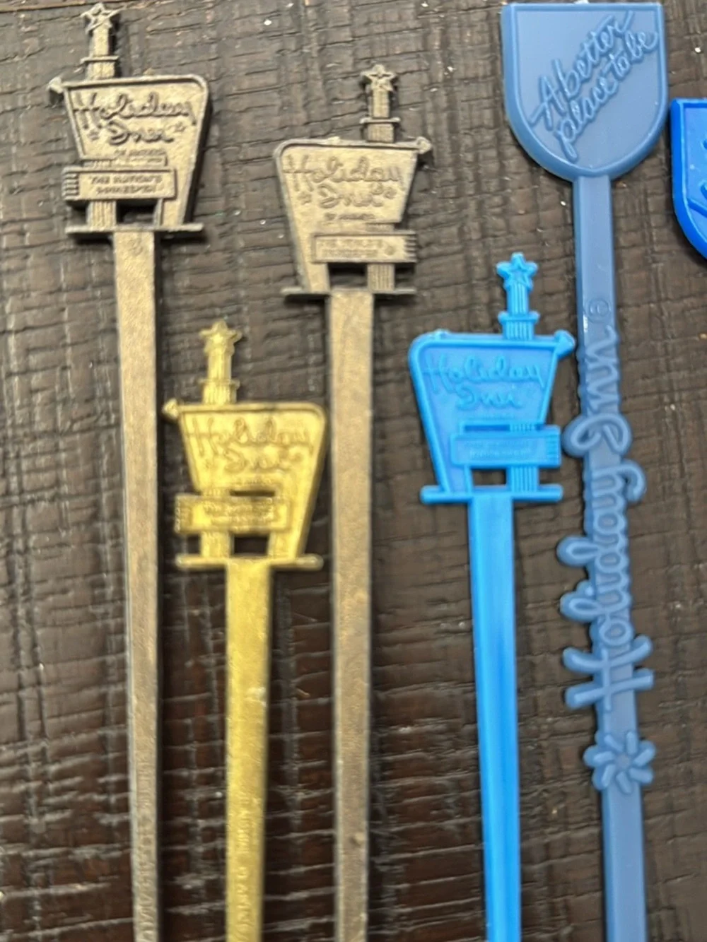Vintage Holiday Inn Swizzle Sticks - 8 pc. Hotel Travel Memorabilia Lot